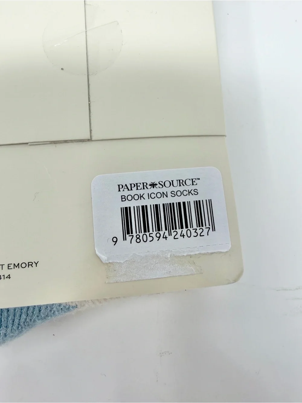 NWT Paper Source Cozy Crew Socks Book Icon Lounging